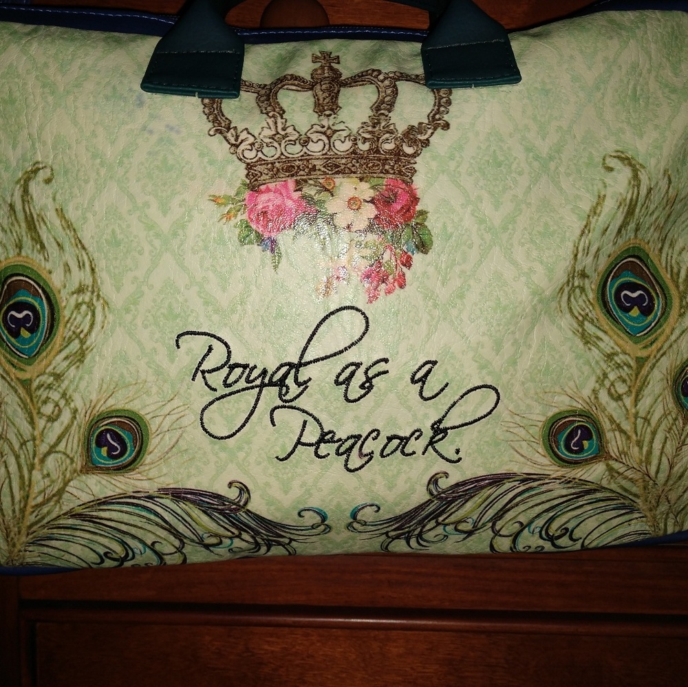 Nwot Royal As A Peacock Computer Bag
